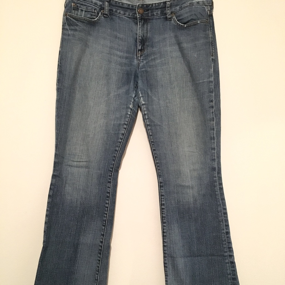 Express Mid Rise Boot Cut Jeans